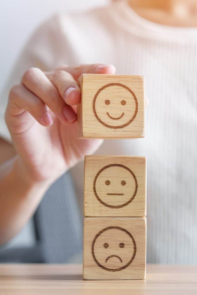 smiley faces different emotions and attitudes 