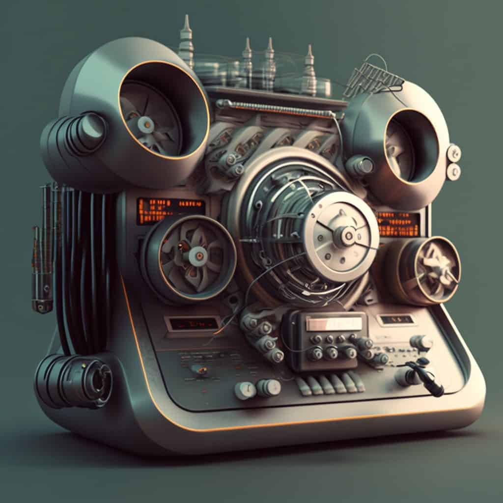futuristic mixing machine 