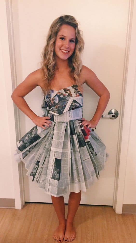 diy newspaper dress 
