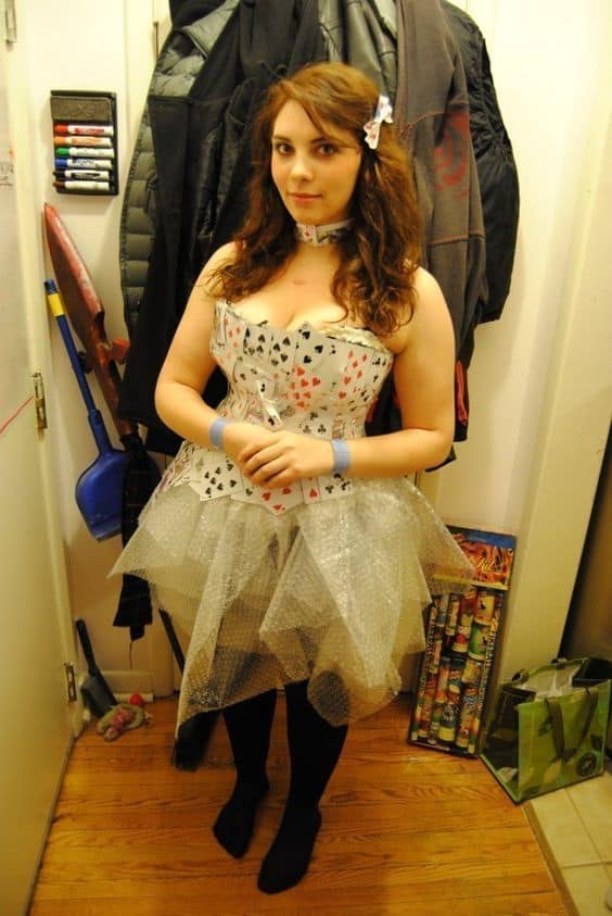 diy dress playing card dress for abc party 