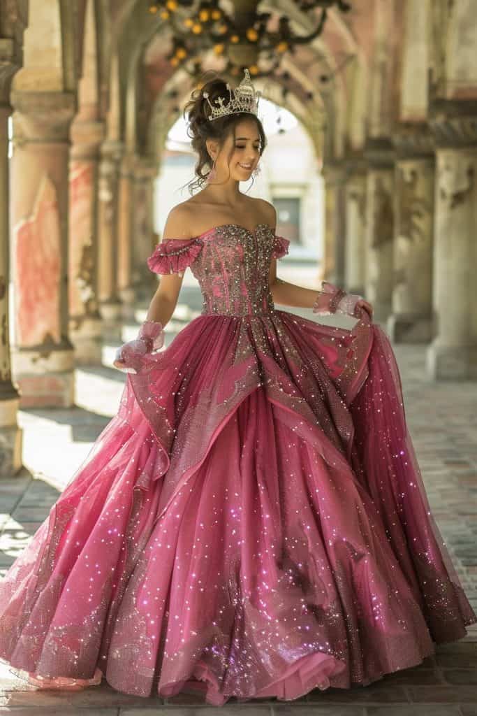 pink quinceanera dress