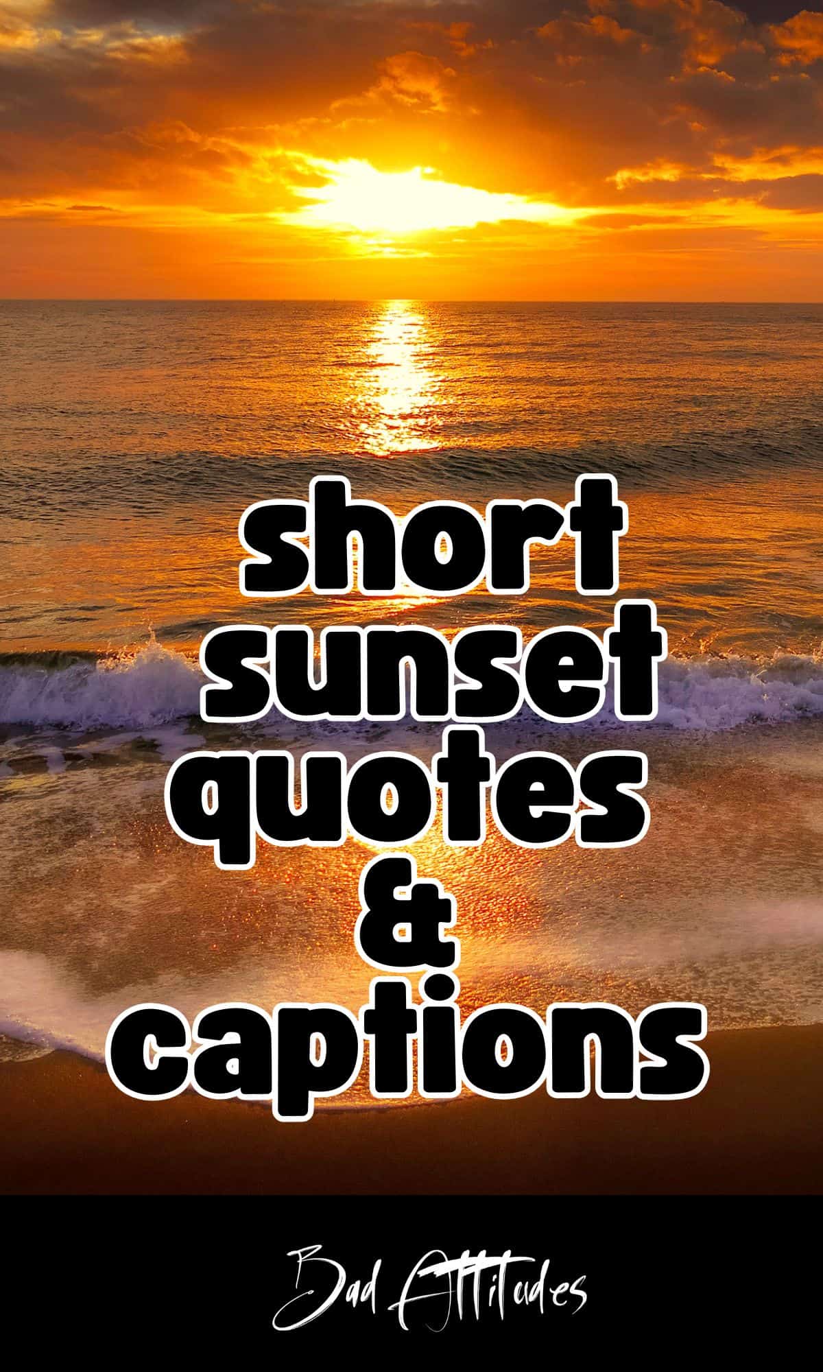 short sunset quotes and captions 