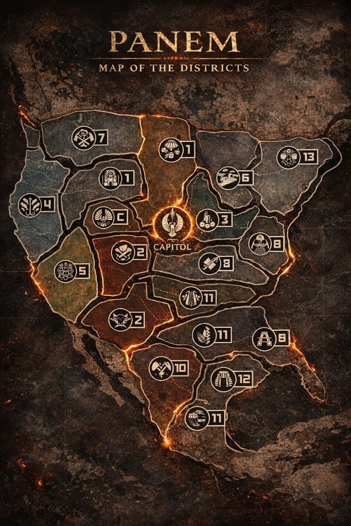 panem map hunger games 