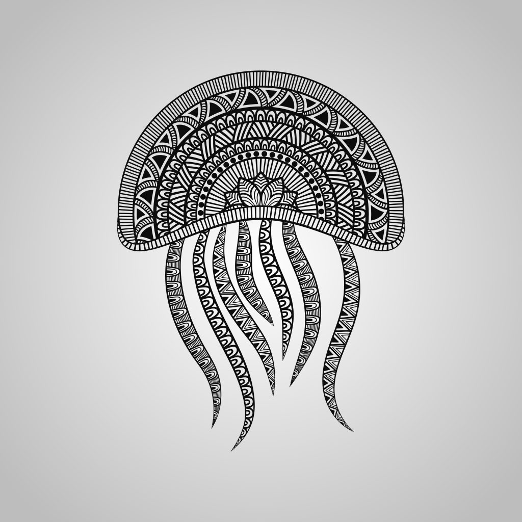 tribal art jellyfish tattoo 