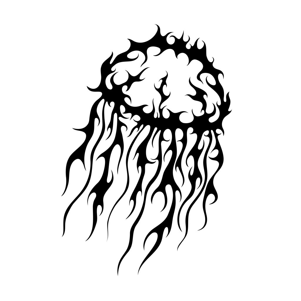fire jellyfish tattoo 