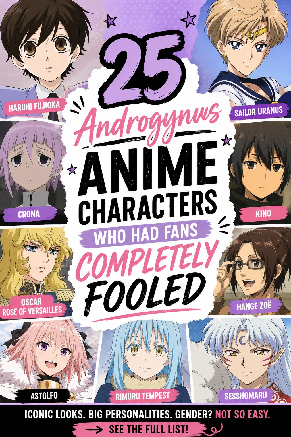 androgynous anime characters 