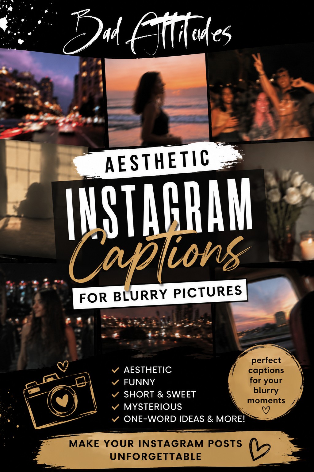 blurry aesthetic instagram photo captions 