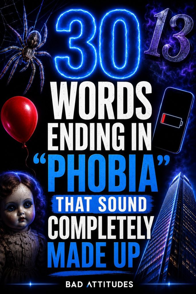 words ending in phobia